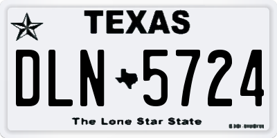 TX license plate DLN5724