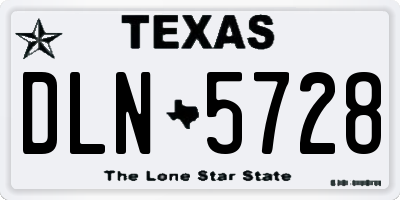 TX license plate DLN5728