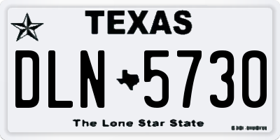 TX license plate DLN5730