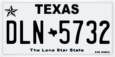 TX license plate DLN5732