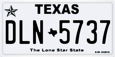 TX license plate DLN5737