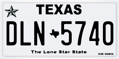 TX license plate DLN5740