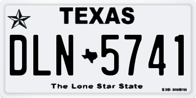 TX license plate DLN5741
