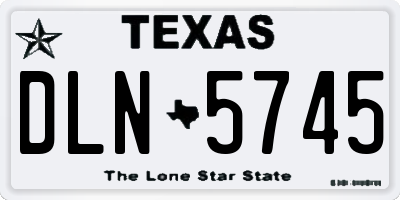 TX license plate DLN5745