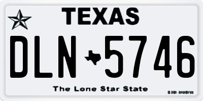 TX license plate DLN5746