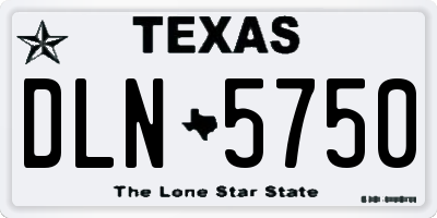 TX license plate DLN5750