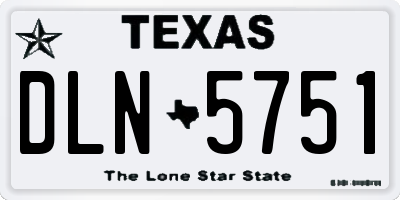 TX license plate DLN5751