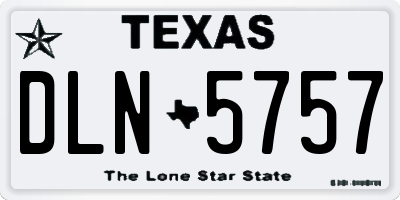 TX license plate DLN5757