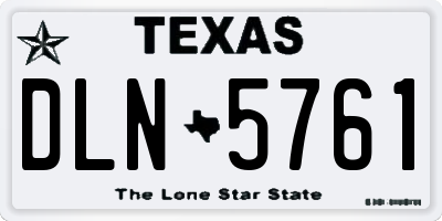 TX license plate DLN5761