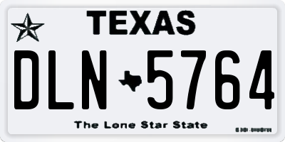 TX license plate DLN5764