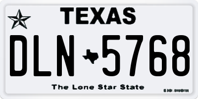 TX license plate DLN5768