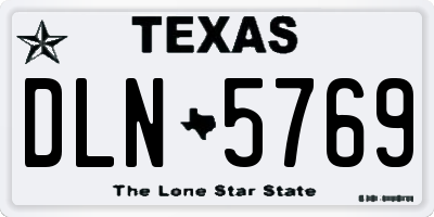 TX license plate DLN5769