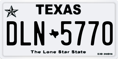 TX license plate DLN5770