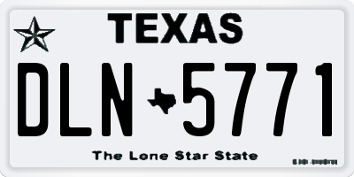 TX license plate DLN5771