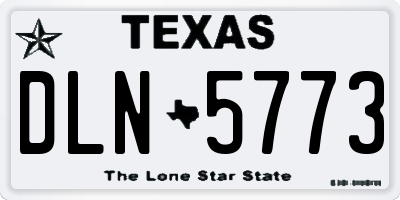 TX license plate DLN5773