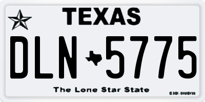 TX license plate DLN5775
