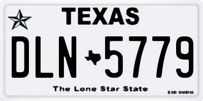TX license plate DLN5779