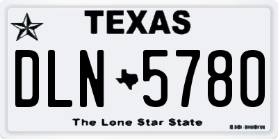 TX license plate DLN5780