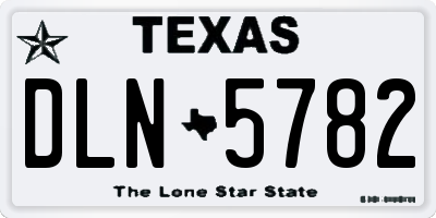 TX license plate DLN5782