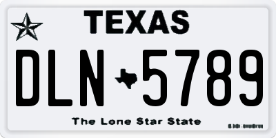 TX license plate DLN5789