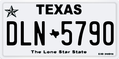 TX license plate DLN5790