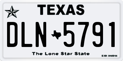 TX license plate DLN5791