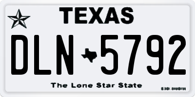 TX license plate DLN5792