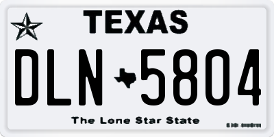 TX license plate DLN5804