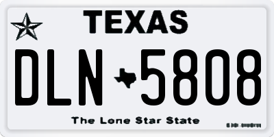 TX license plate DLN5808