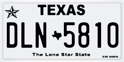 TX license plate DLN5810