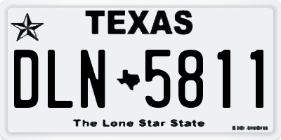 TX license plate DLN5811
