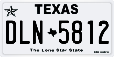 TX license plate DLN5812