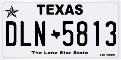TX license plate DLN5813