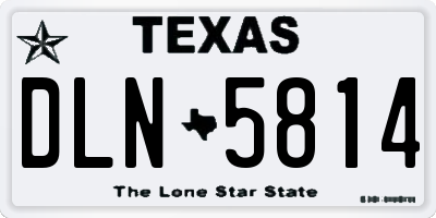 TX license plate DLN5814