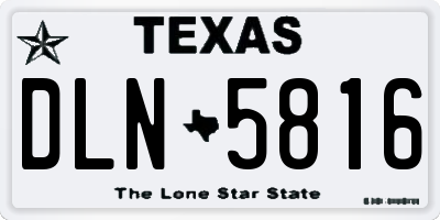 TX license plate DLN5816