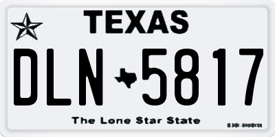 TX license plate DLN5817