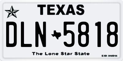 TX license plate DLN5818