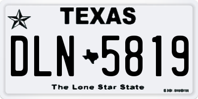 TX license plate DLN5819