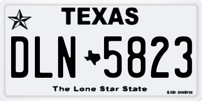 TX license plate DLN5823