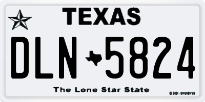 TX license plate DLN5824