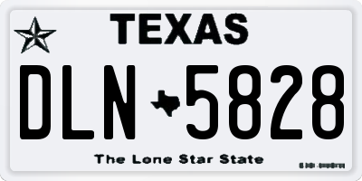 TX license plate DLN5828
