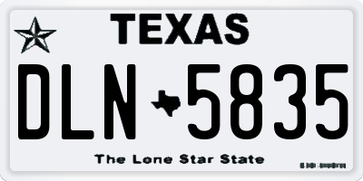 TX license plate DLN5835