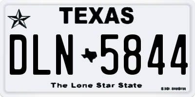 TX license plate DLN5844
