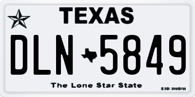 TX license plate DLN5849