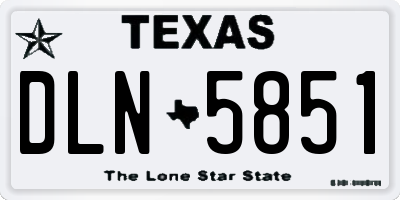 TX license plate DLN5851