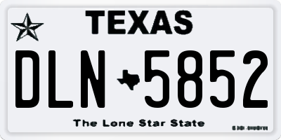 TX license plate DLN5852