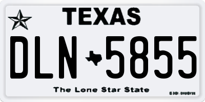 TX license plate DLN5855