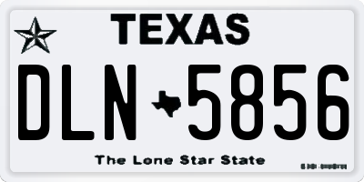 TX license plate DLN5856