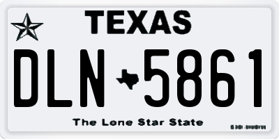 TX license plate DLN5861
