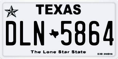 TX license plate DLN5864